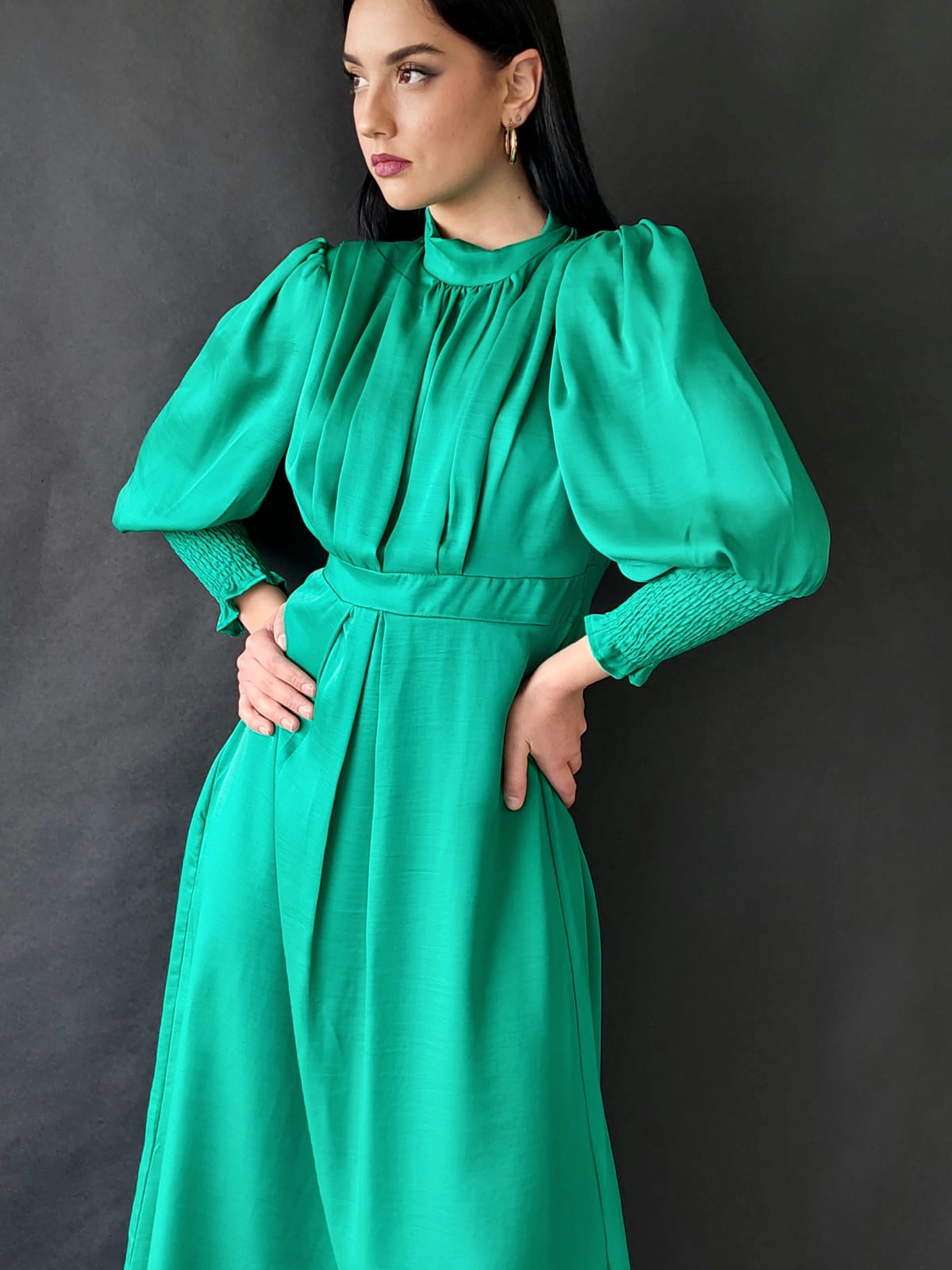 שמלת מקסי ולנטינו | ירוק