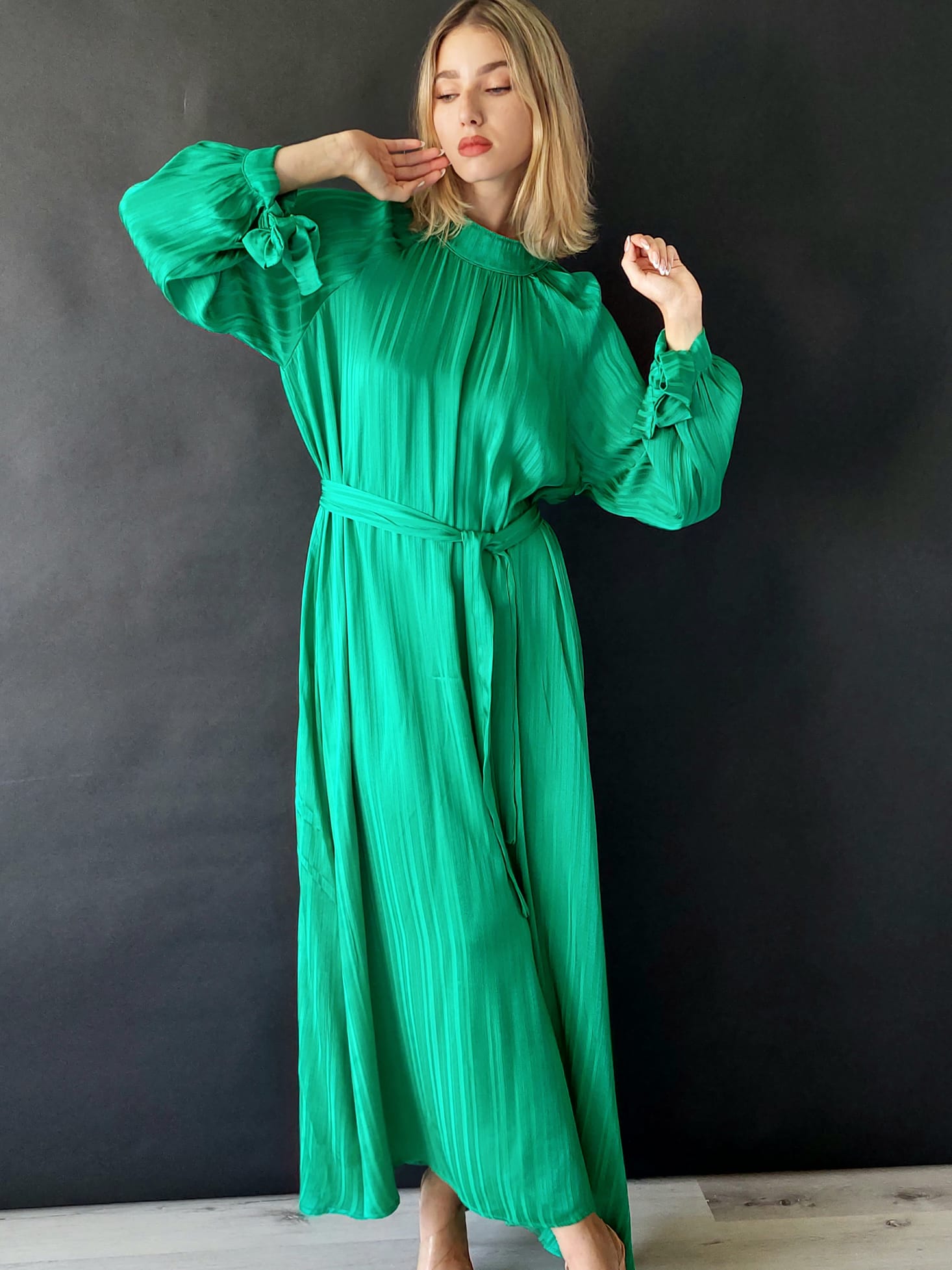שמלת מקסי קלואה | ירוק