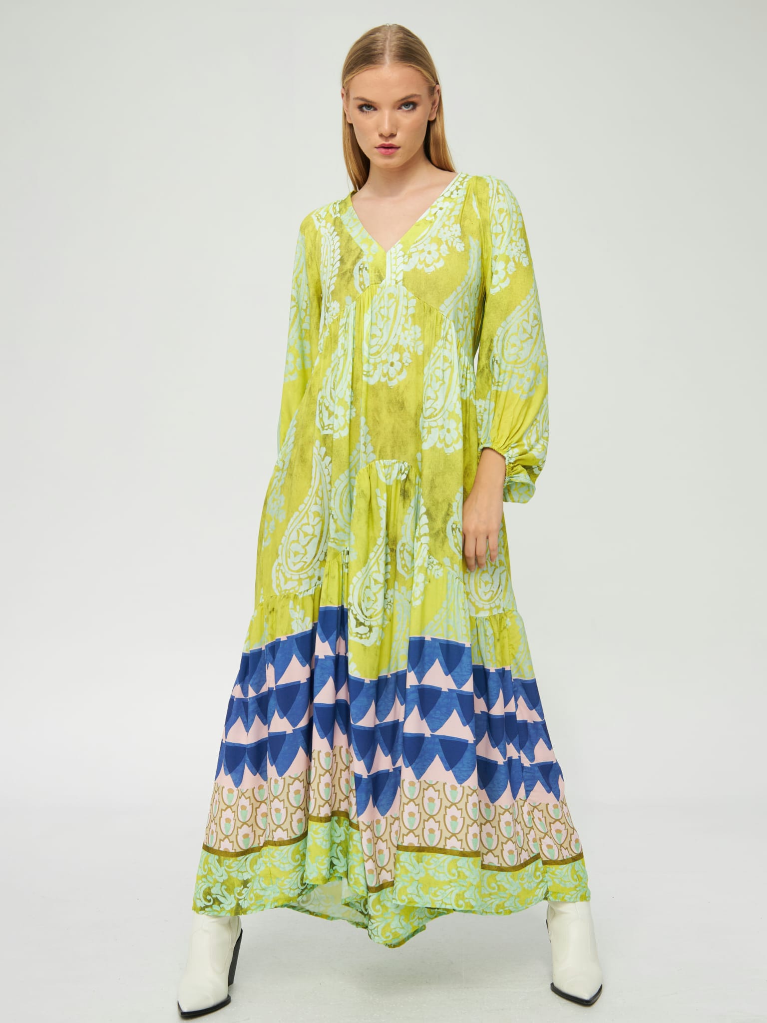 שמלת גלביה קלוש ווי דיאנה | ירוק